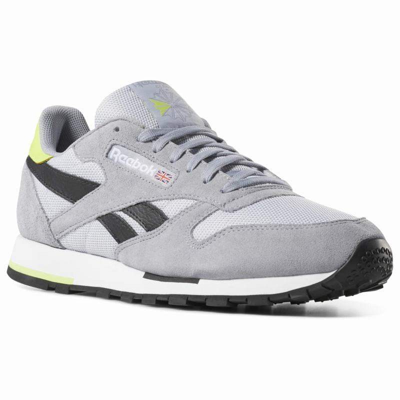 Tenisi Reebok Classic Leather Barbati Gri/Negrii Romania KB8741WM